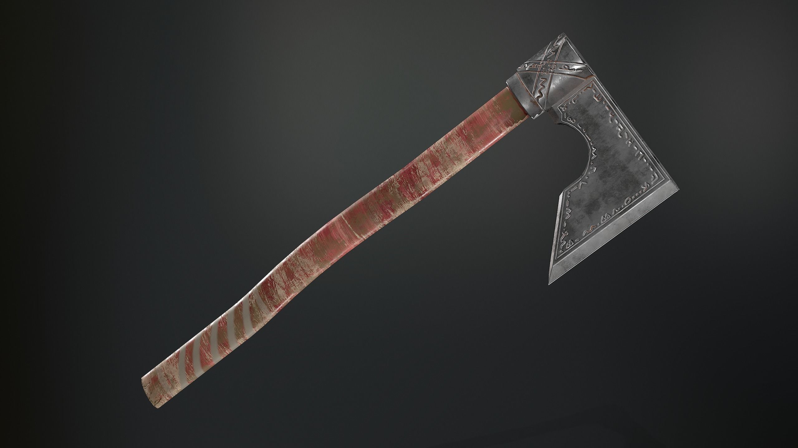 Medieval Weapons Axe Collection-01 Low-poly 3D model_11