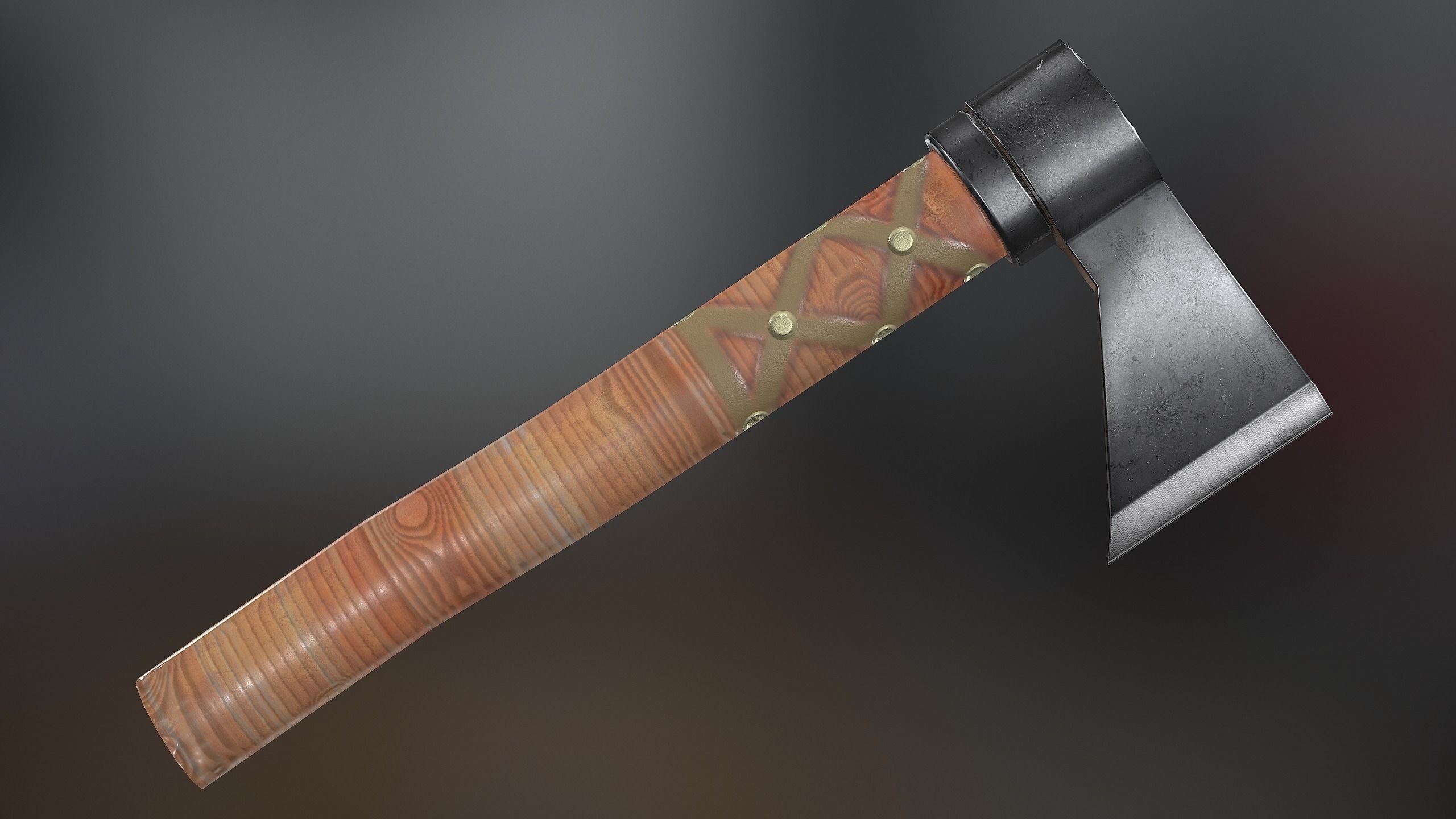 Medieval Weapons Axe Collection-01 Low-poly 3D model_13