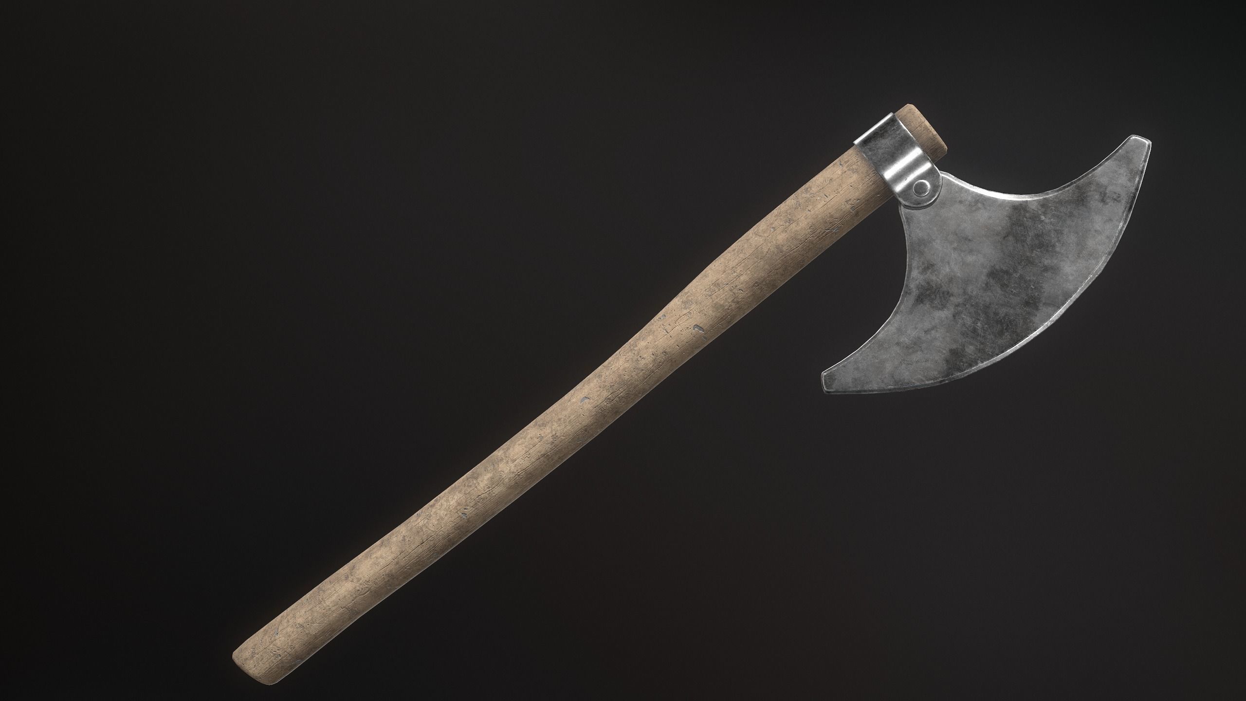 Medieval Weapons Axe Collection-01 Low-poly 3D model_25