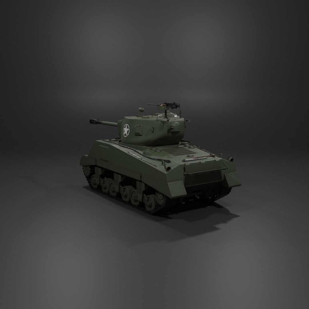 M4A2 76 W Sherman Medium Tank  Free 3D model_21