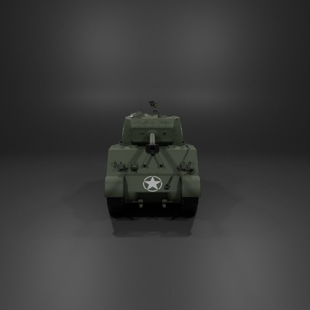 M4A2 76 W Sherman Medium Tank  Free 3D model_8
