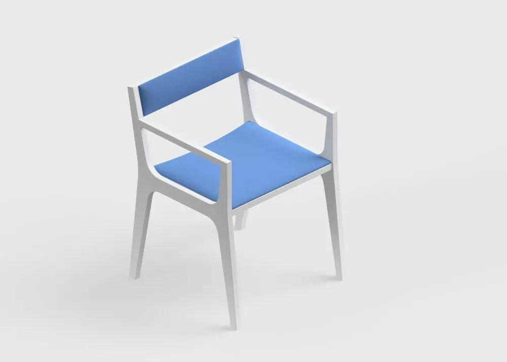 armchair modern 02 3D model