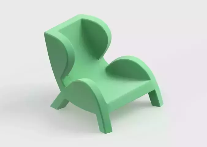 armchair modern 05 3D model