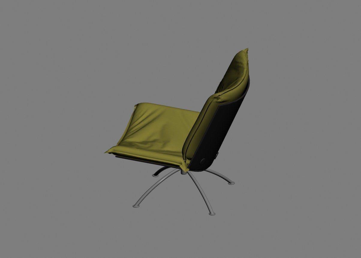 armchair modern 06 3D model_3