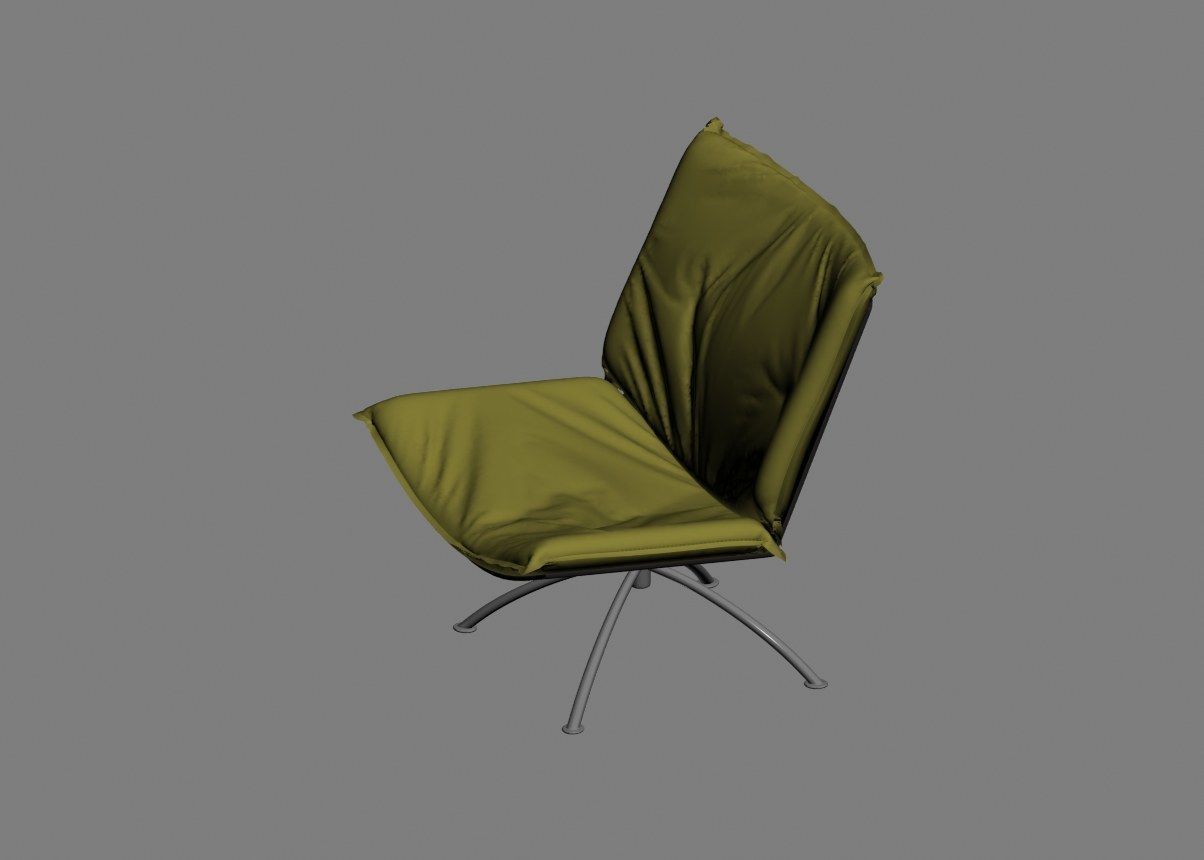 armchair modern 06 3D model_7