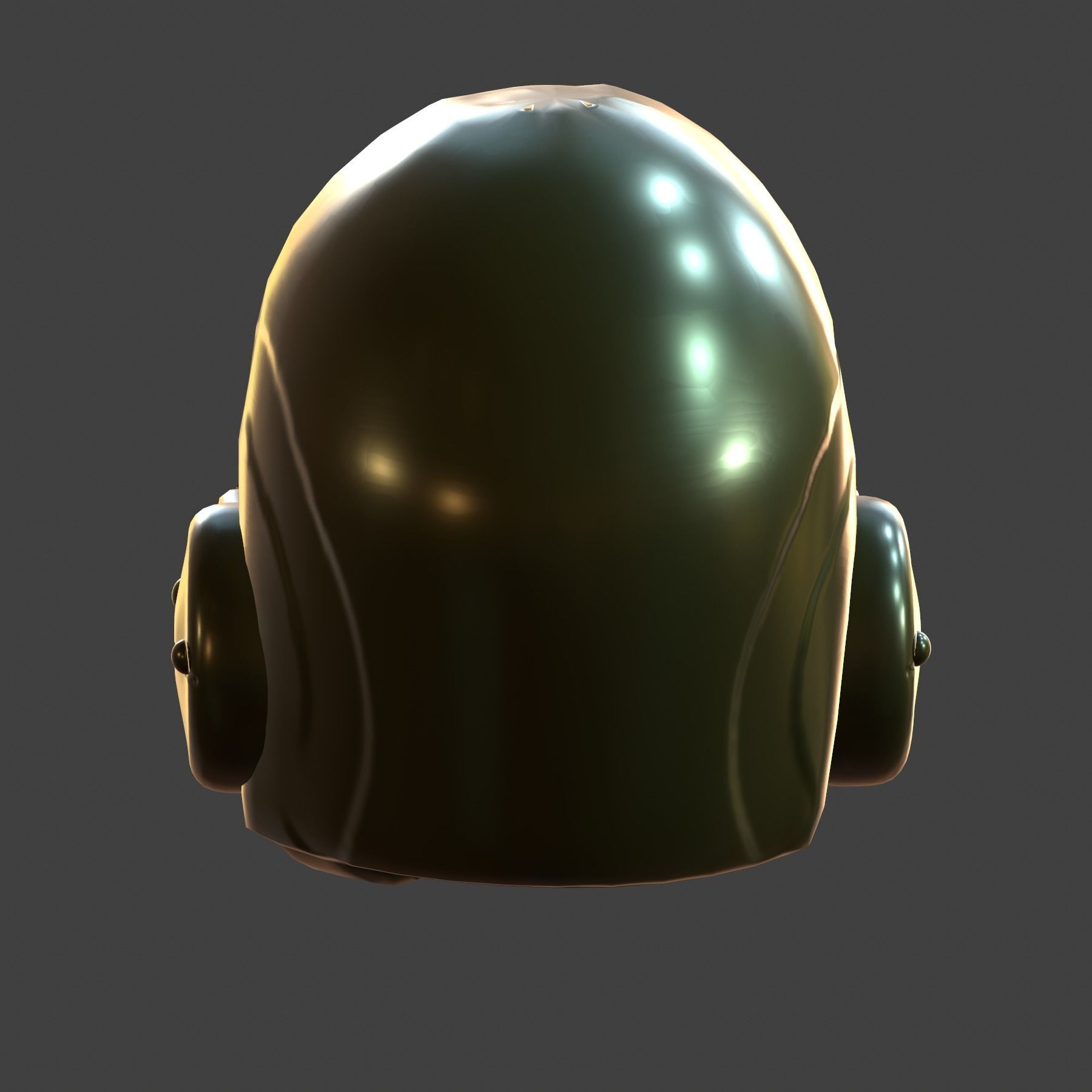 Gas mask helmet 3d model scifi Low-poly Low-poly 3D model_5