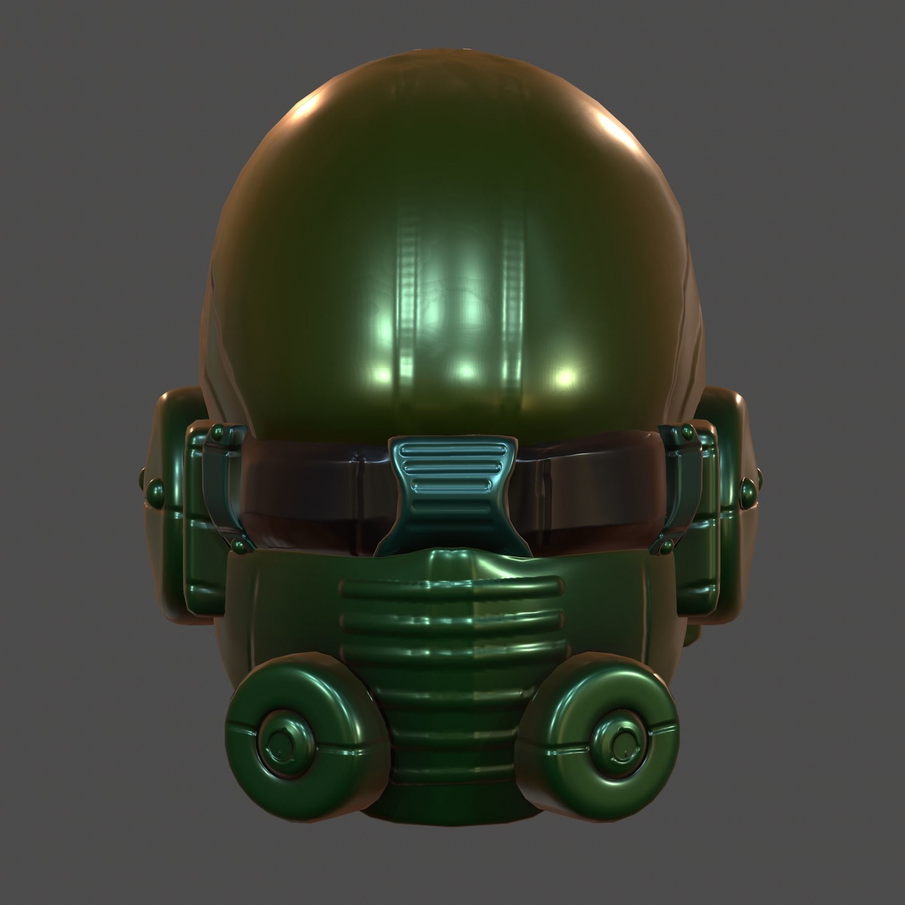 Helmet plastic mask protection Low-poly 3D model Low-poly 3D model_2