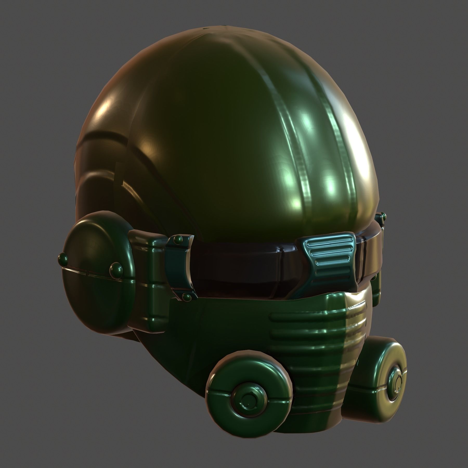 Helmet plastic mask protection Low-poly 3D model Low-poly 3D model_4