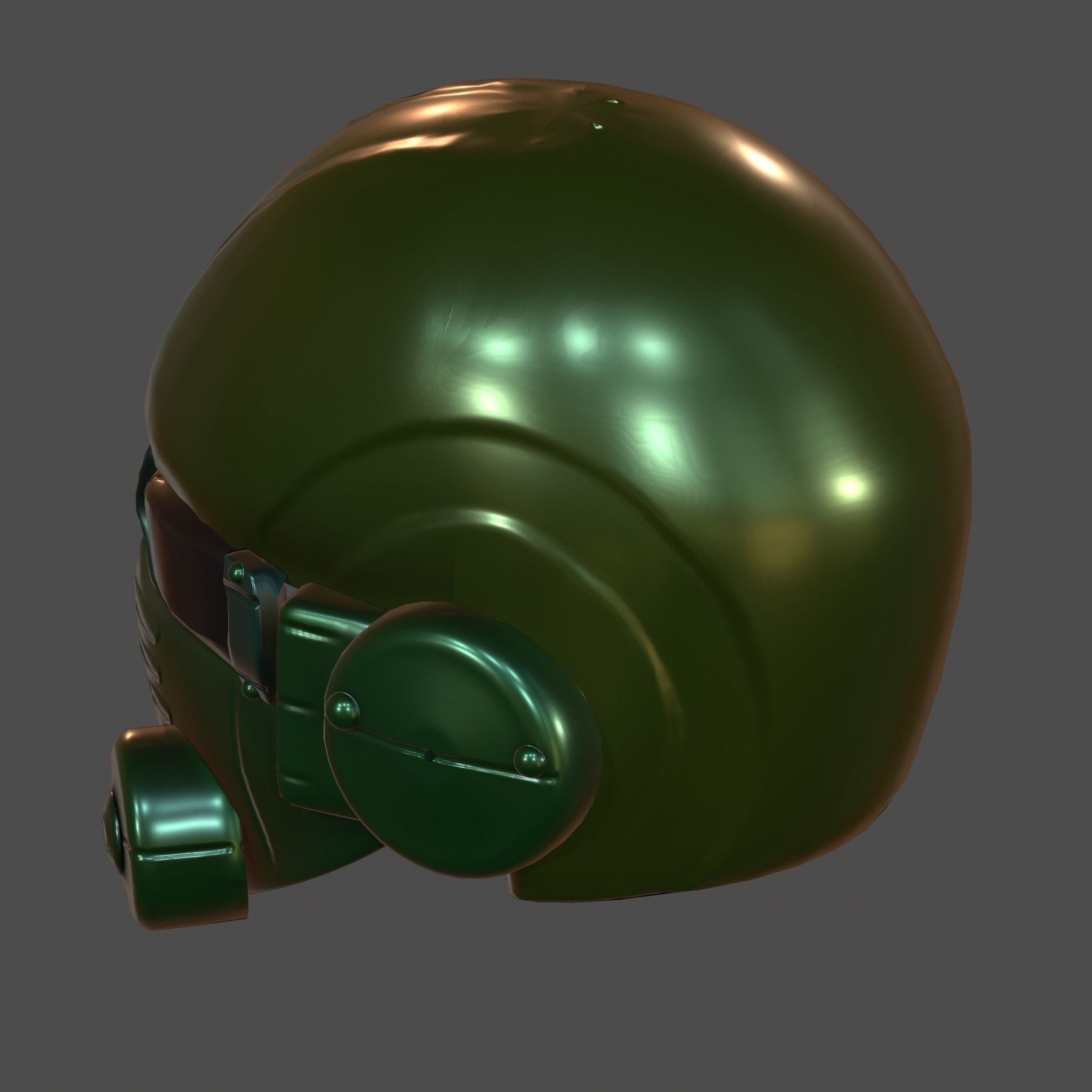 Helmet plastic mask protection Low-poly 3D model Low-poly 3D model_6