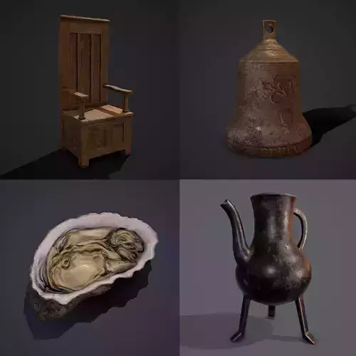 Medieval Prop Mix One 3D Model Collection