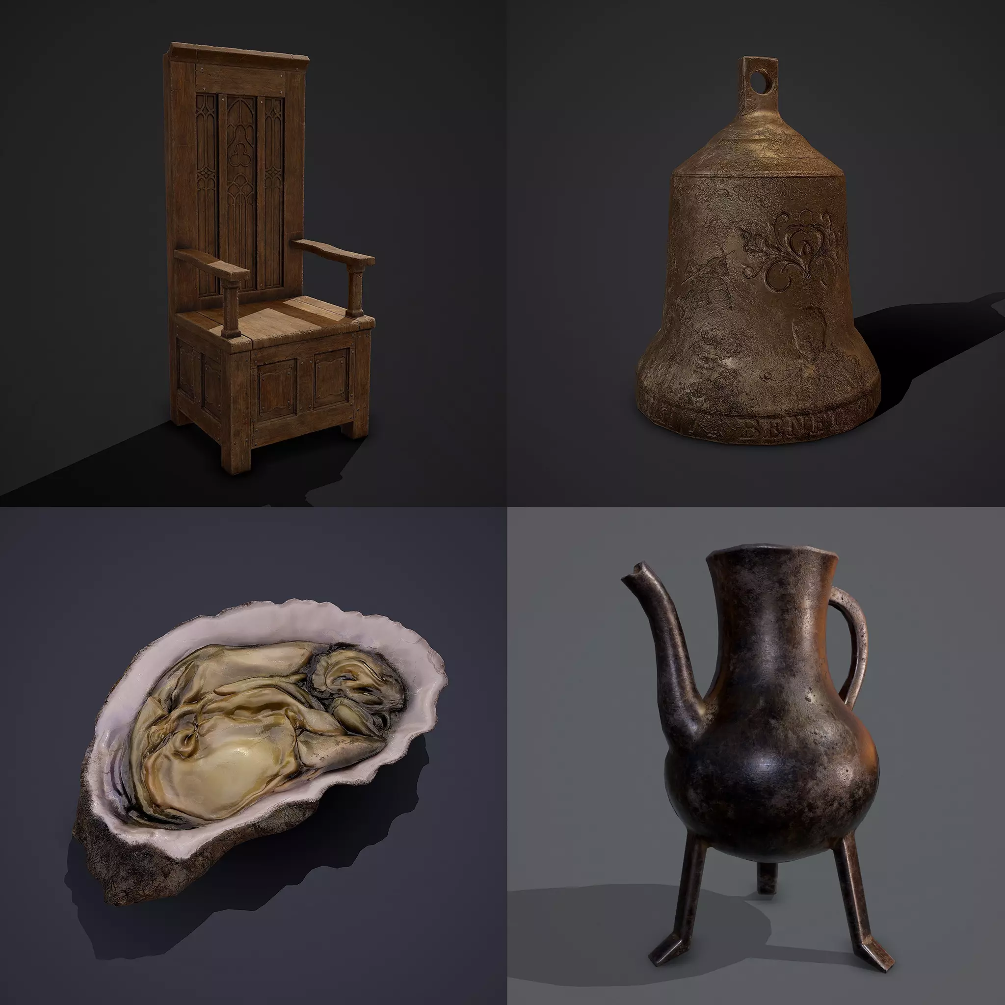 Medieval Prop Mix One 3D Model Collection_0