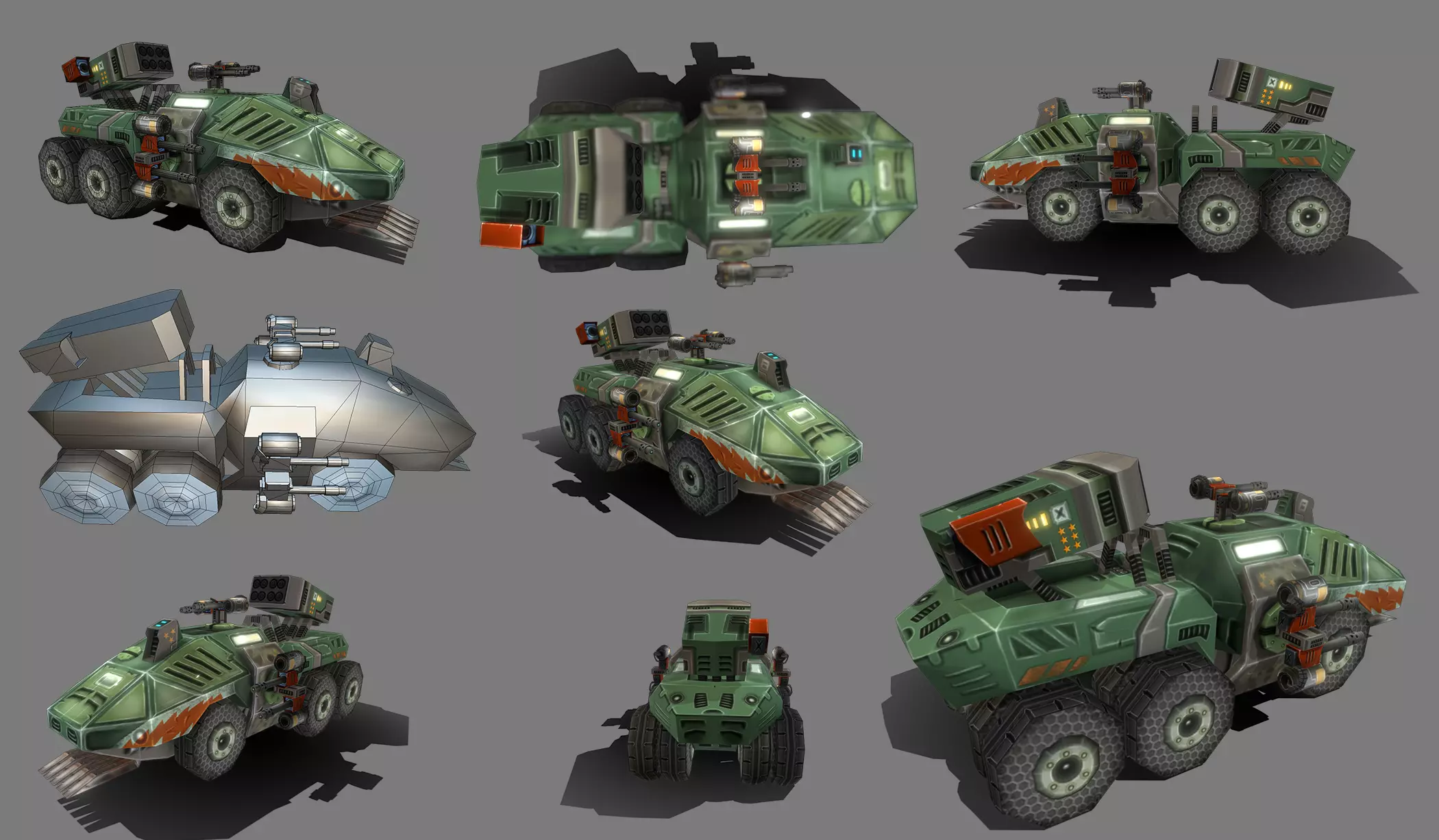 Tank GB Boss Low-poly 3D model