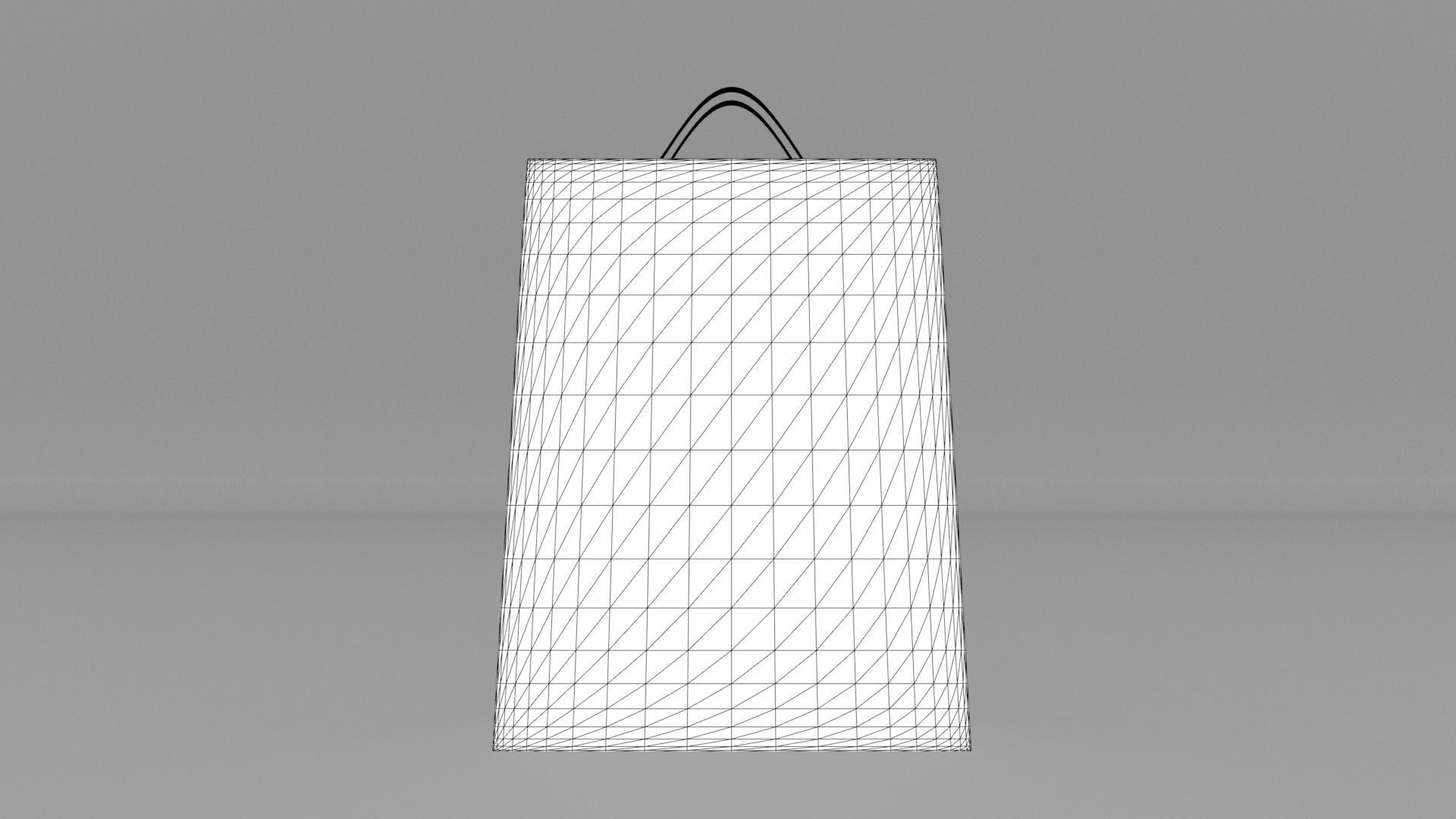 Shopping Bag Low-poly 3D model_5