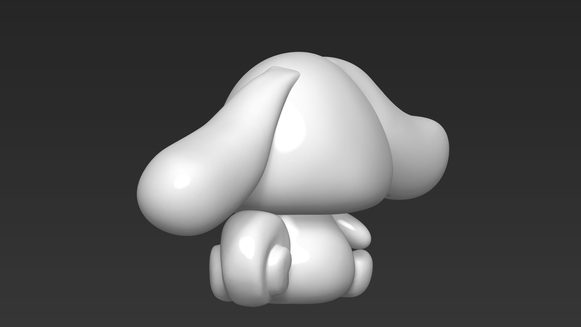 Cinnamoroll kawaii bunny Low-poly 3D model_3