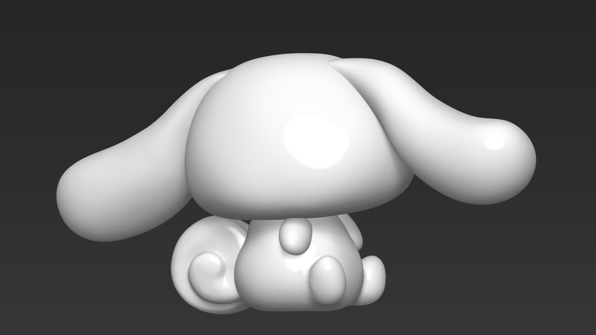 Cinnamoroll kawaii bunny Low-poly 3D model_5