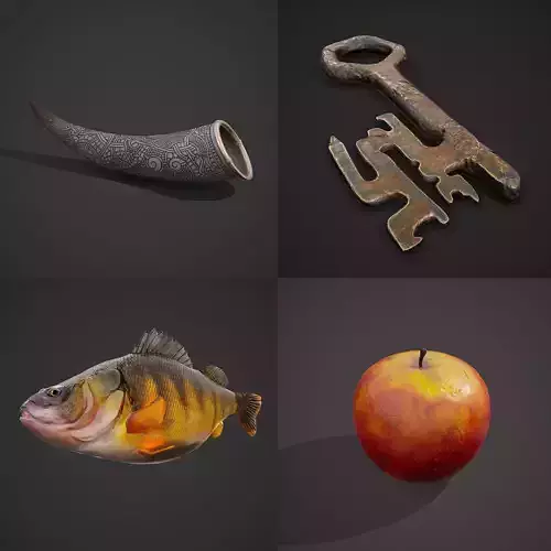 Medieval Prop Mix Two 3D Model Collection