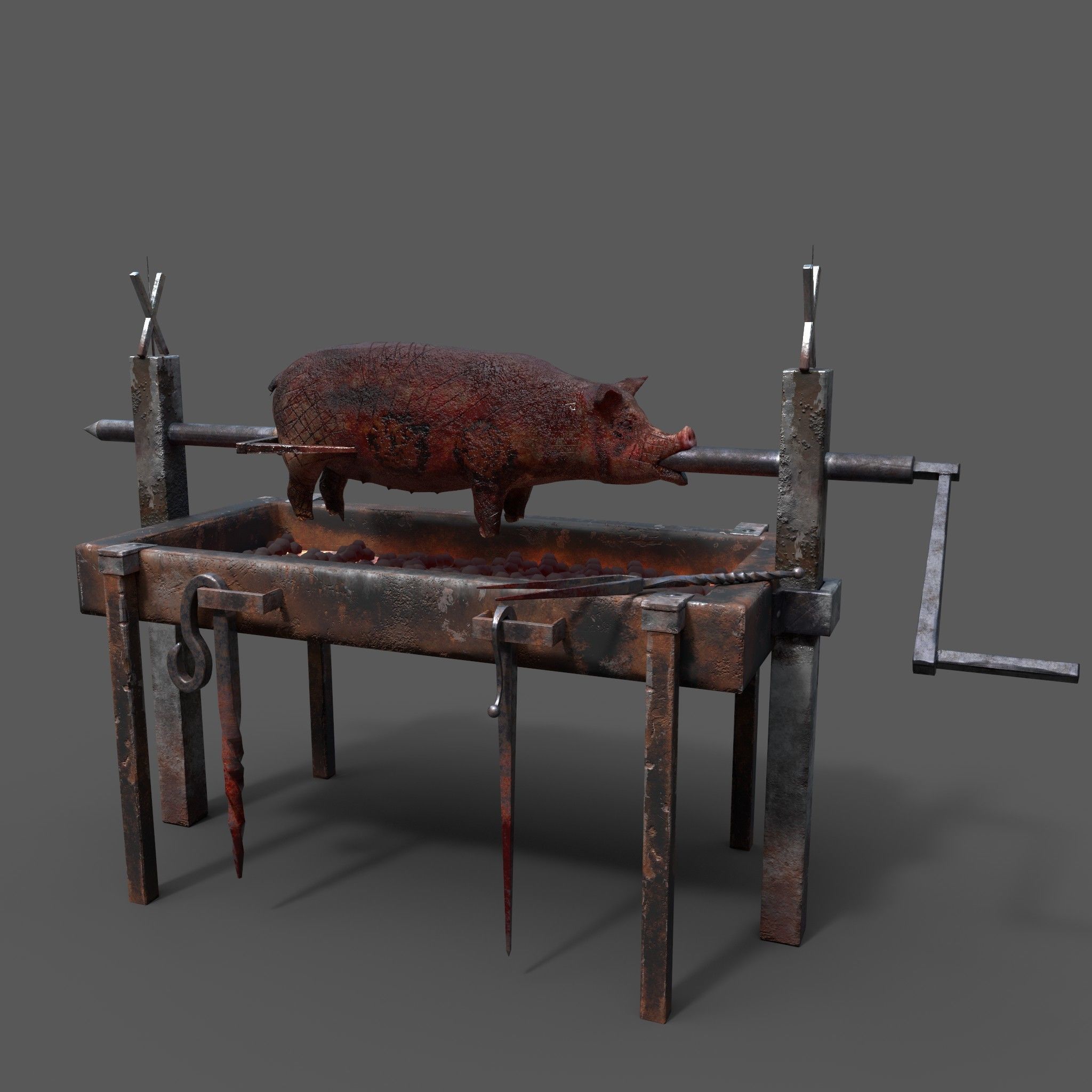Medieval Prop Mix Three  3D Model Collection_4