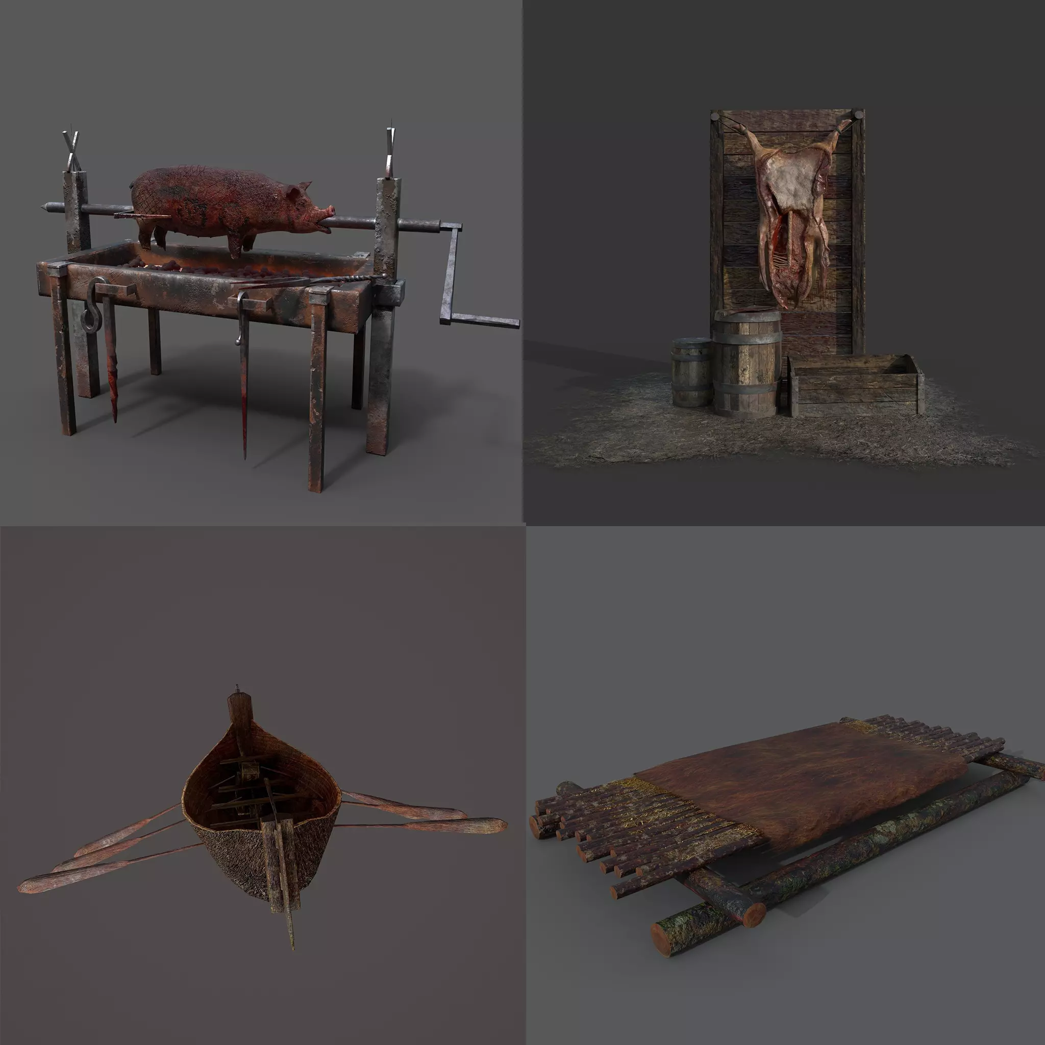 Medieval Prop Mix Three  3D Model Collection_0