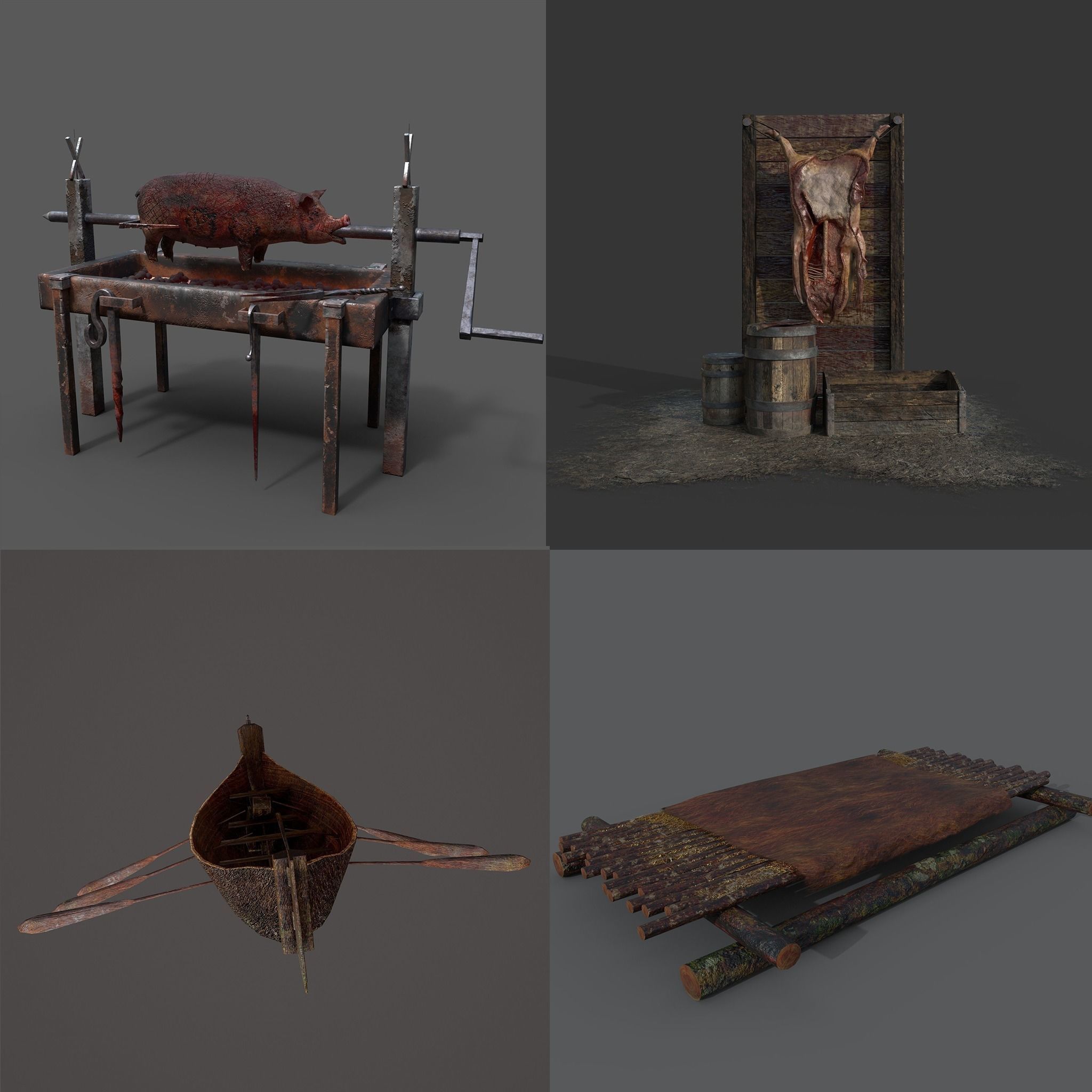 Medieval Prop Mix Three  3D Model Collection_1