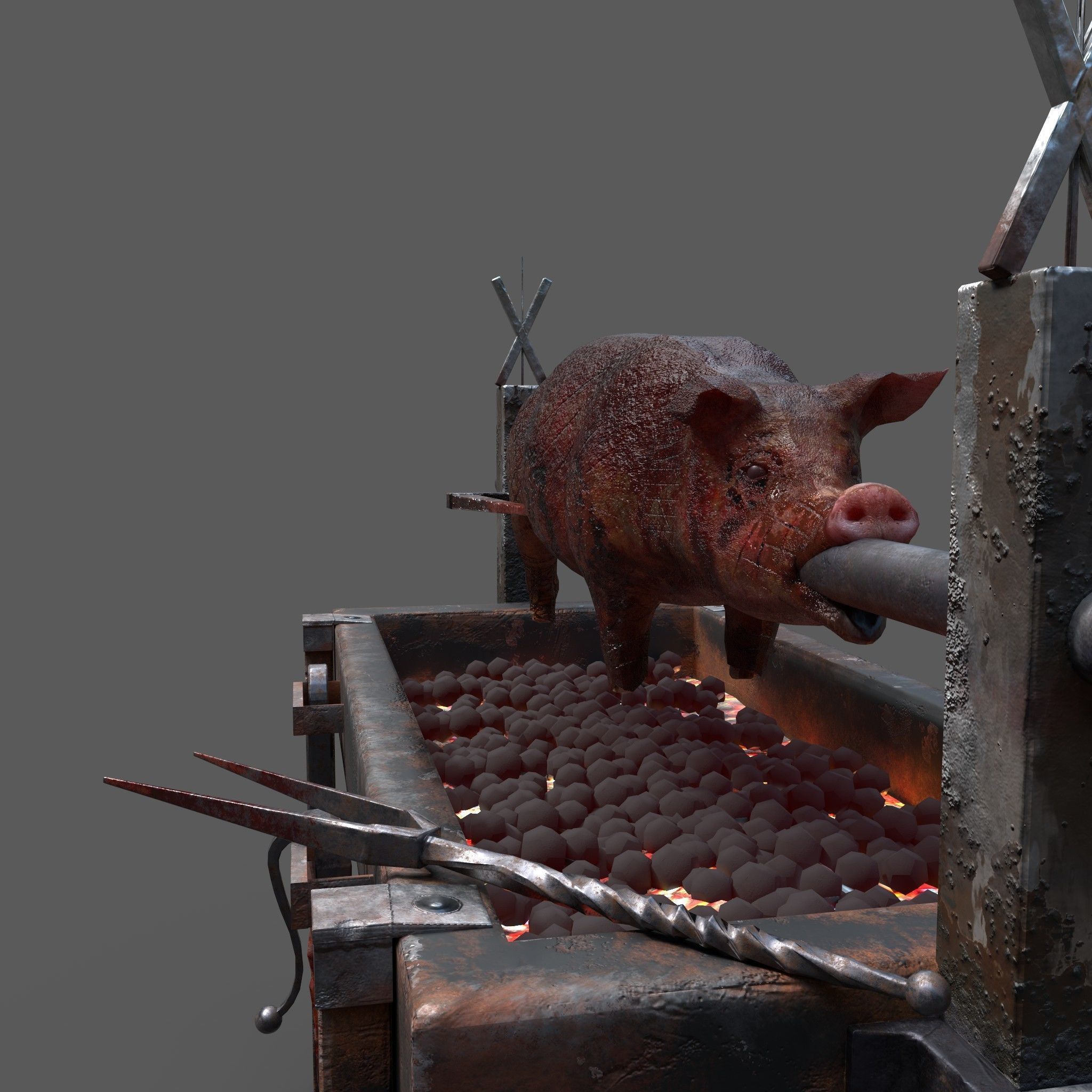 Medieval Prop Mix Three  3D Model Collection_5