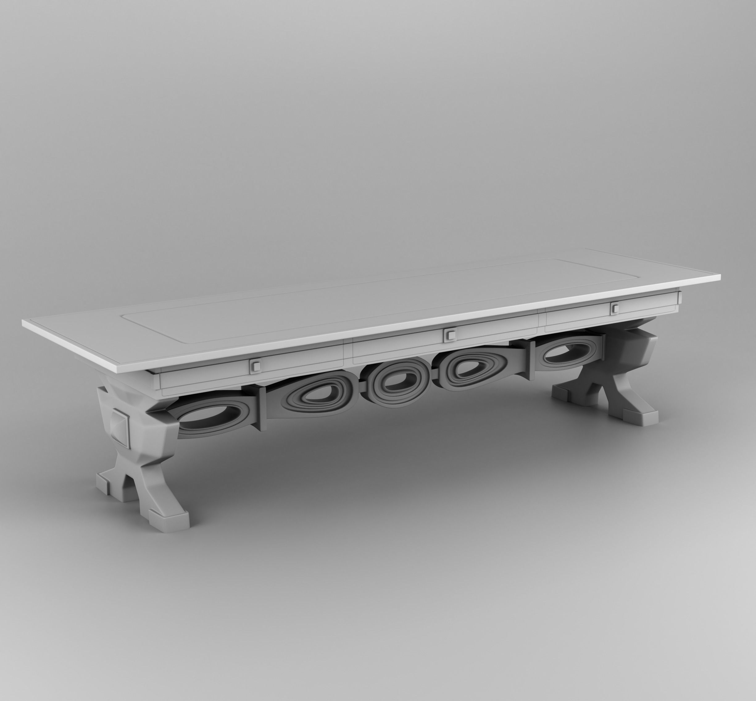 Home interior of the middle ages 3D print model_6