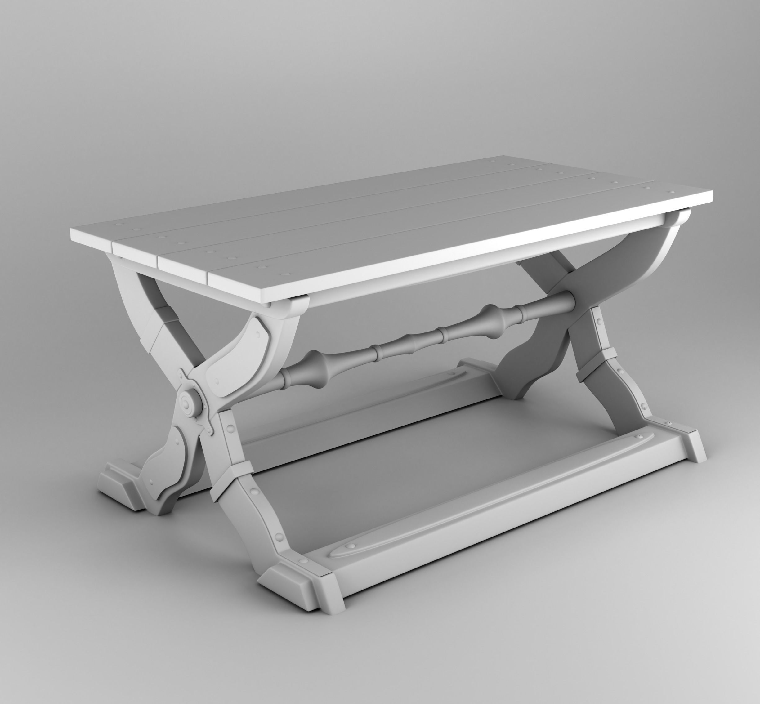 Home interior of the middle ages 3D print model_14