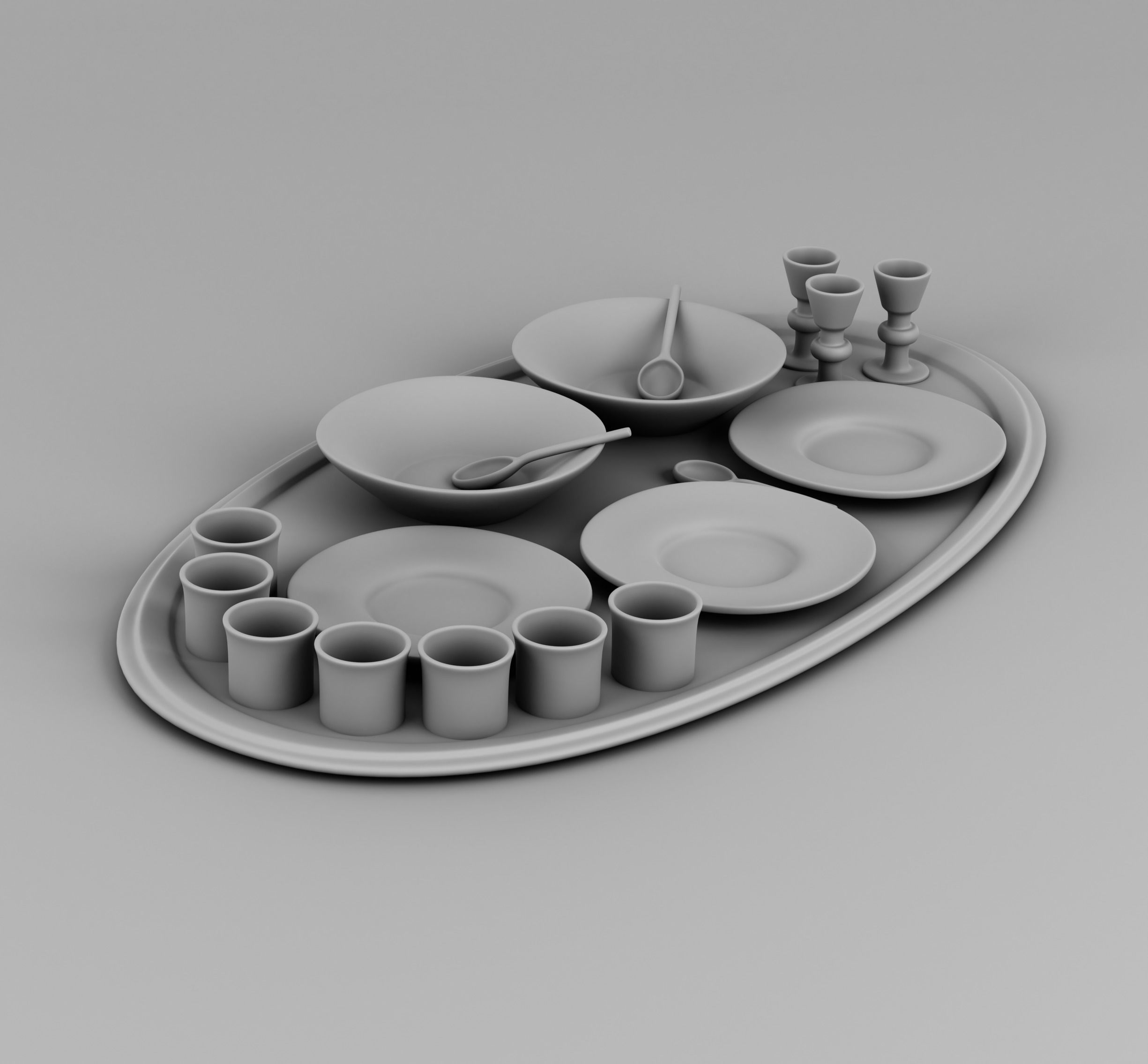 Home interior of the middle ages 3D print model_33