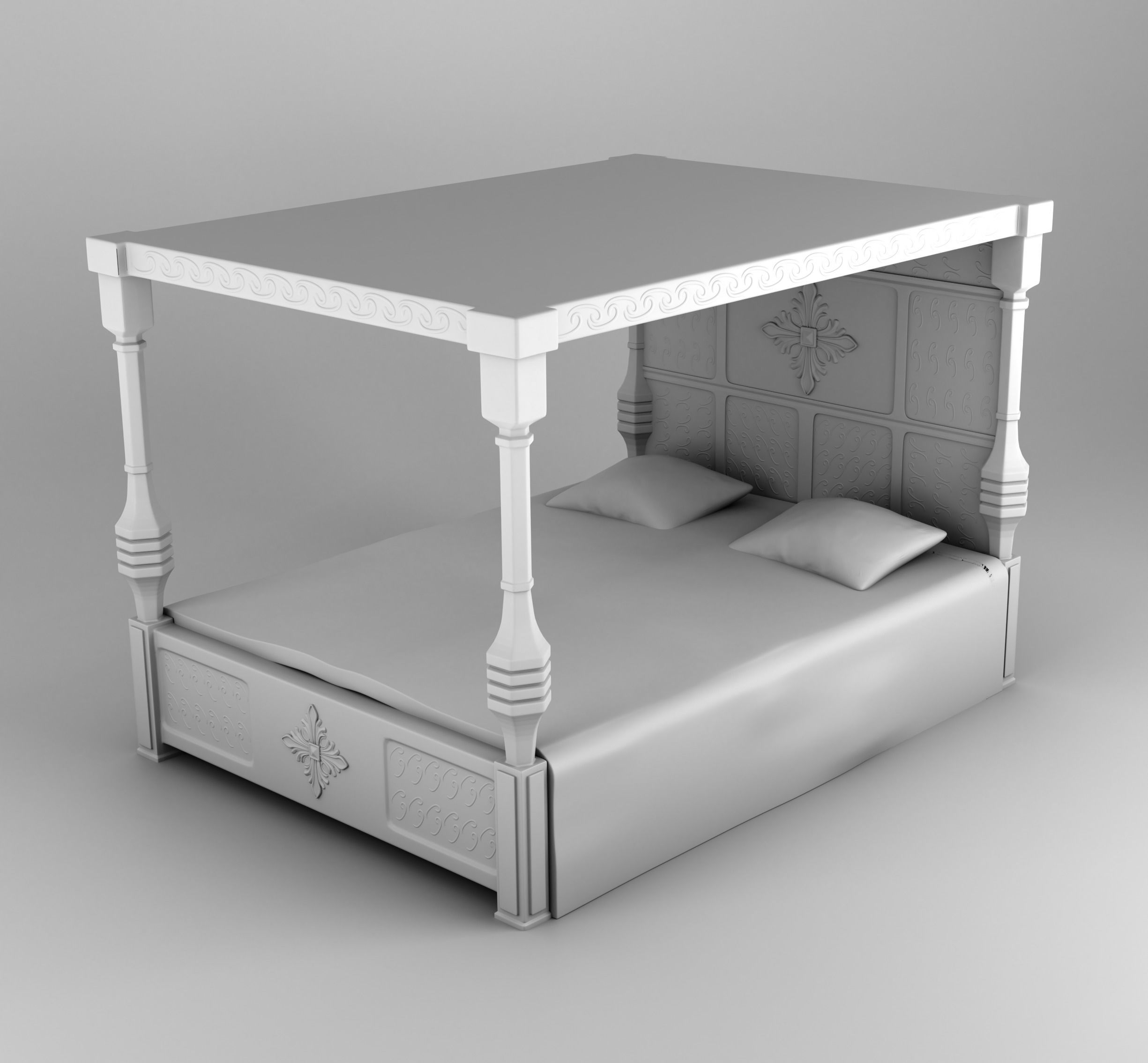 Home interior of the middle ages 3D print model_11