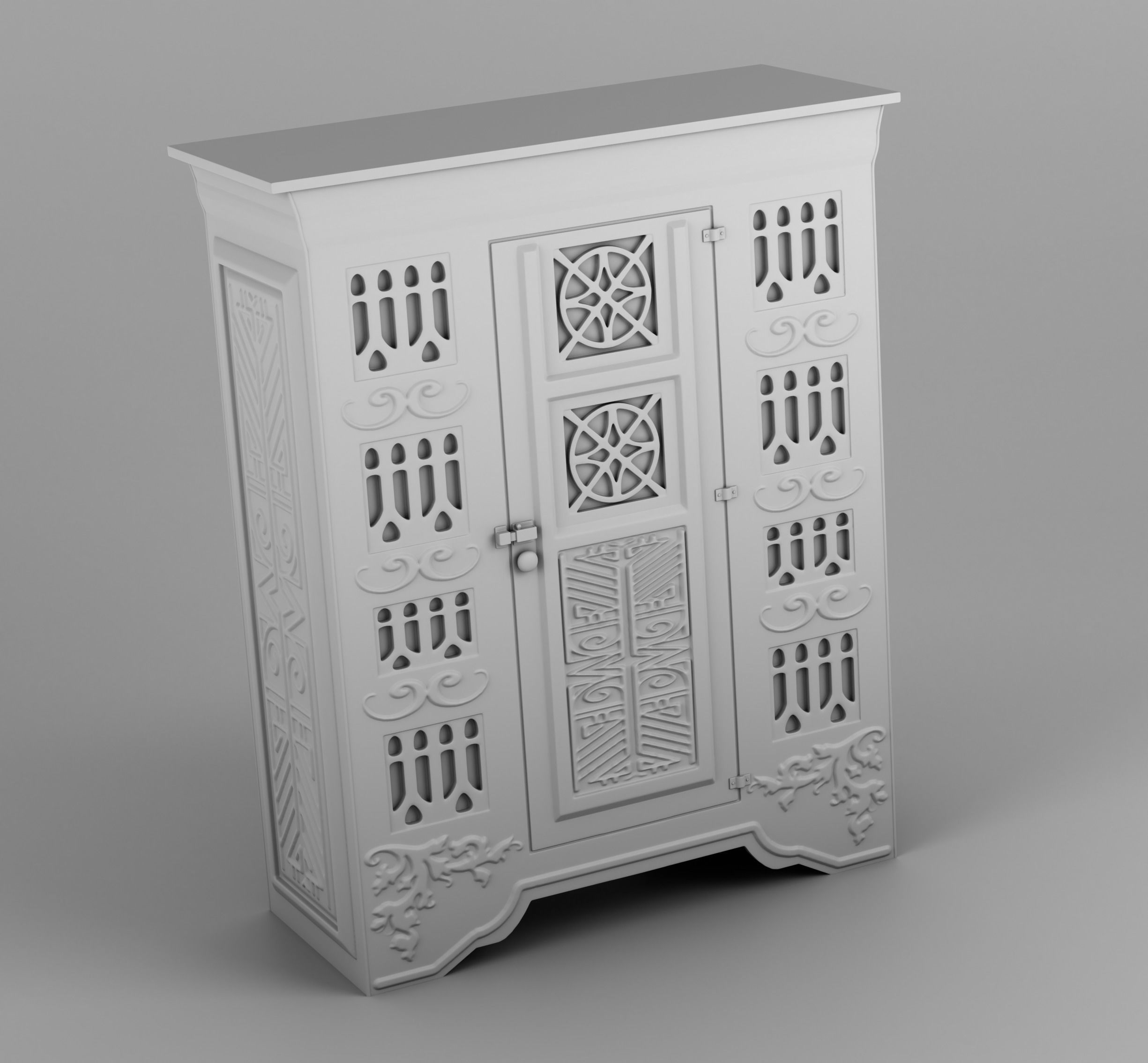 Home interior of the middle ages 3D print model_27