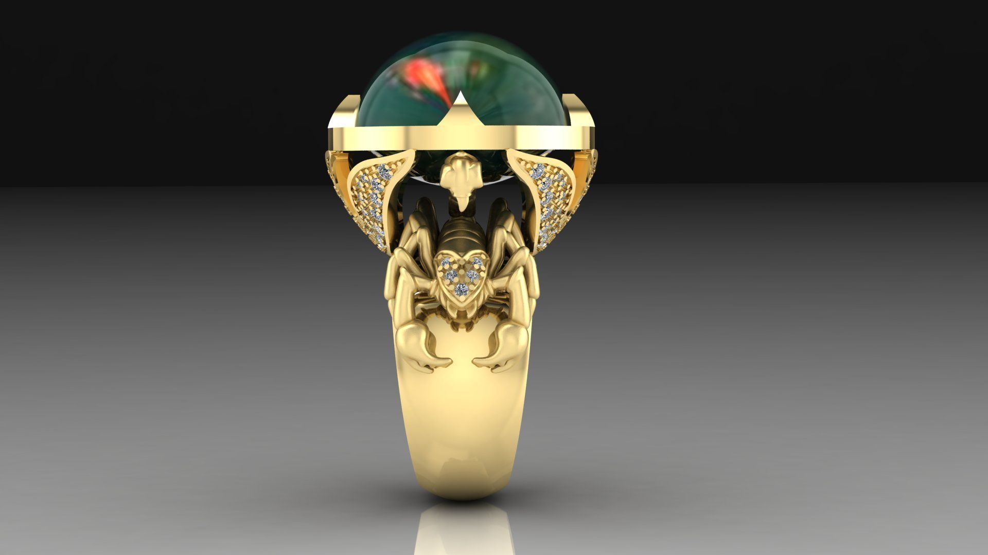 Ring Scorpion 3D print model_1