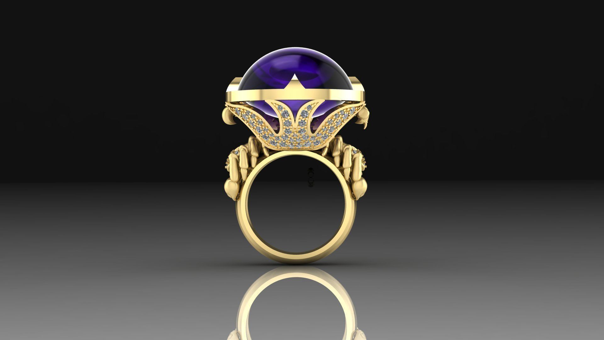 Ring Scorpion 3D print model_3