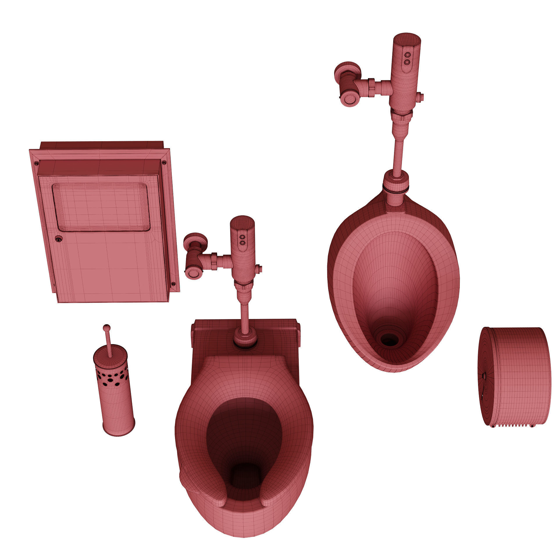 TOTO toilet public set 3D model_20