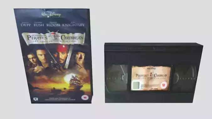 VHS Tape With Case 3D Low Poly Free low-poly 3D model