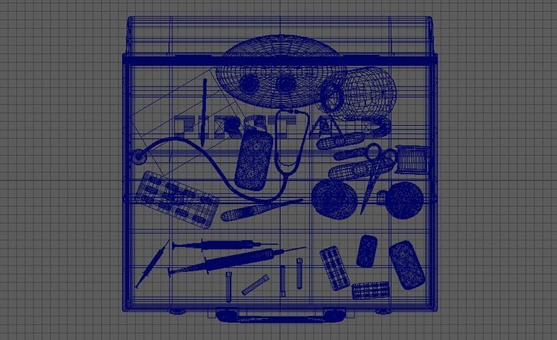 First Aid Kit Box Low-poly 3D model_6