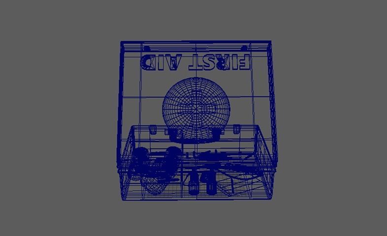 First Aid Kit Box Low-poly 3D model_8