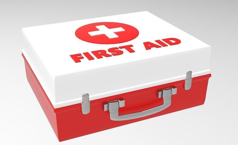 First Aid Kit Box Low-poly 3D model_2