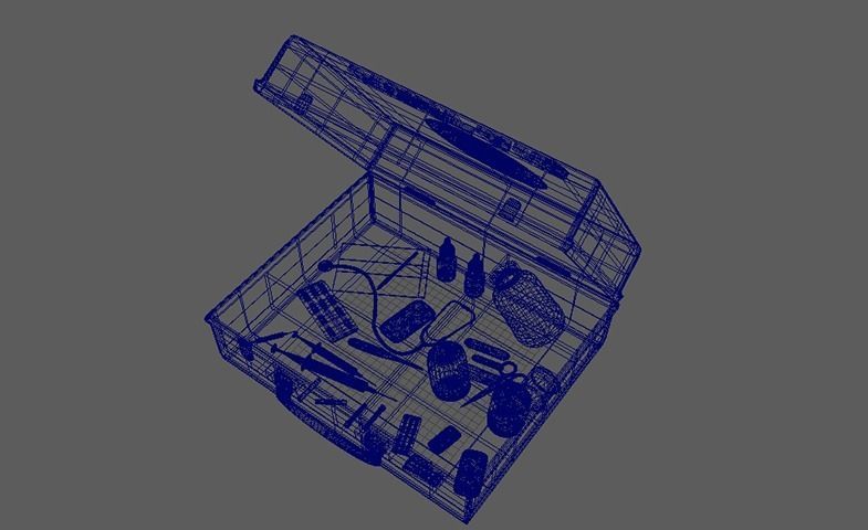 First Aid Kit Box Low-poly 3D model_7