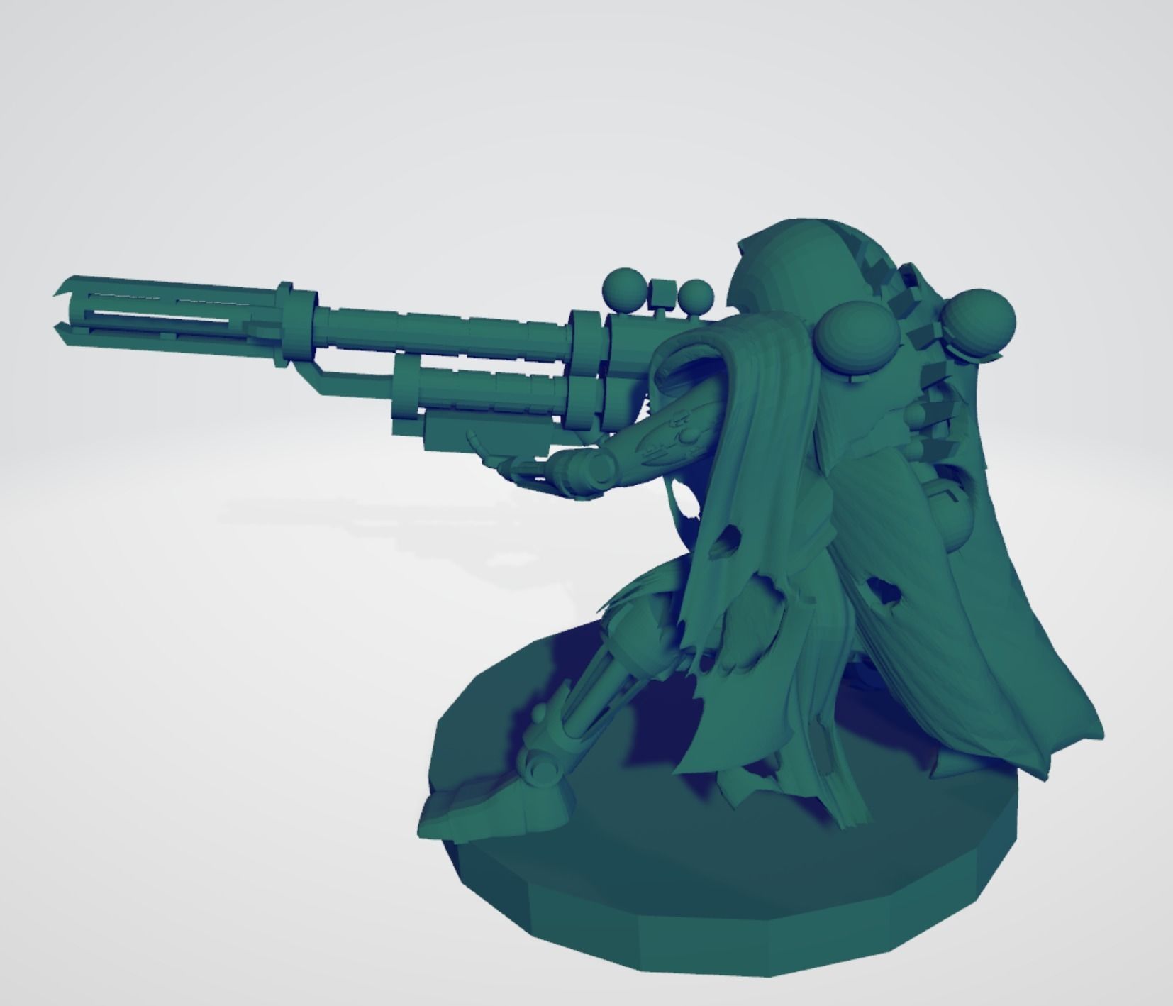 Space robot sniper Squad 3D print model_4