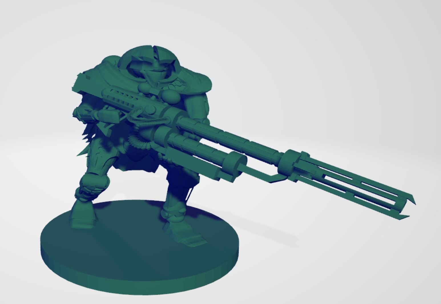 Space robot sniper Squad 3D print model_9
