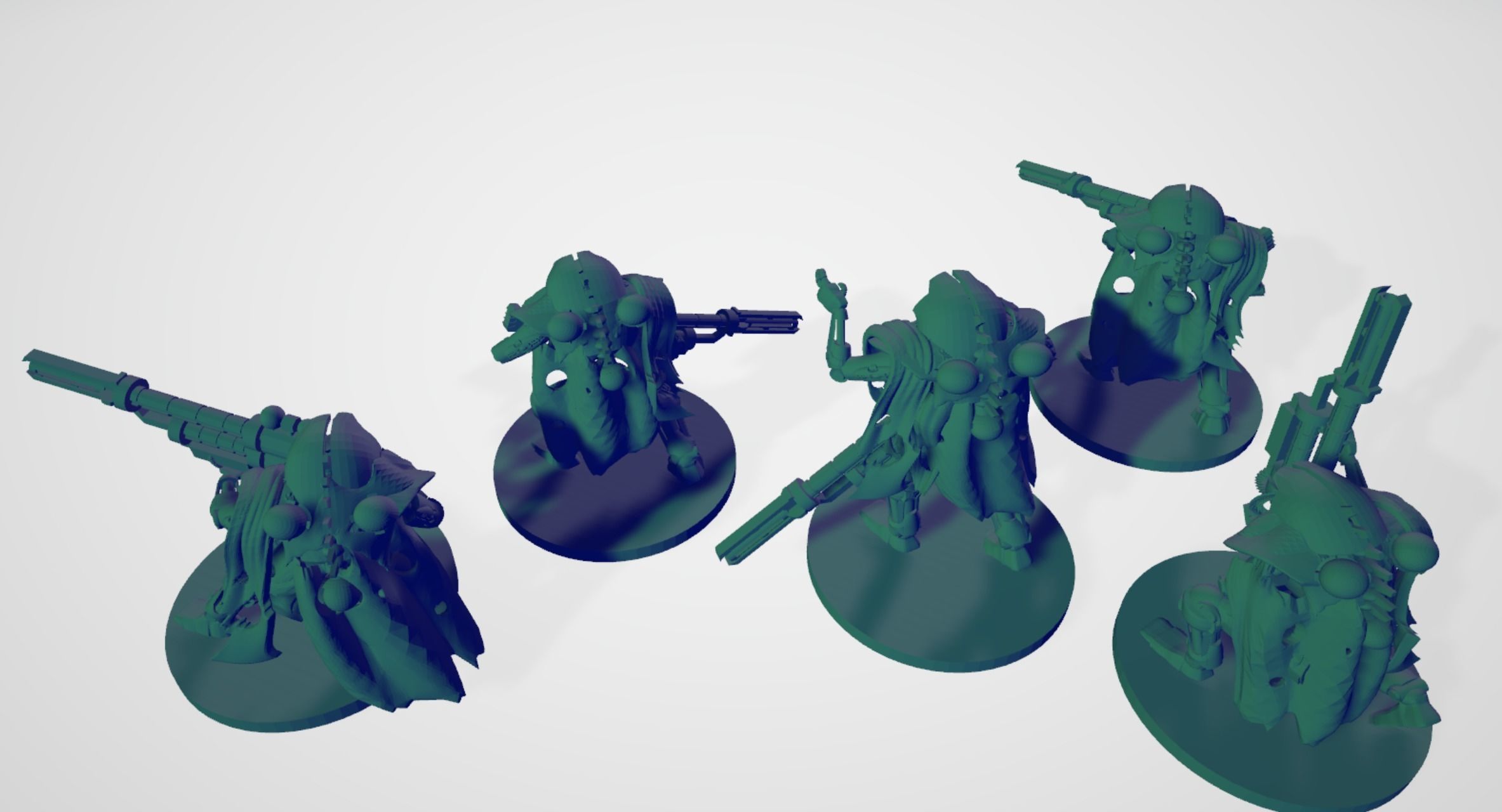 Space robot sniper Squad 3D print model_7