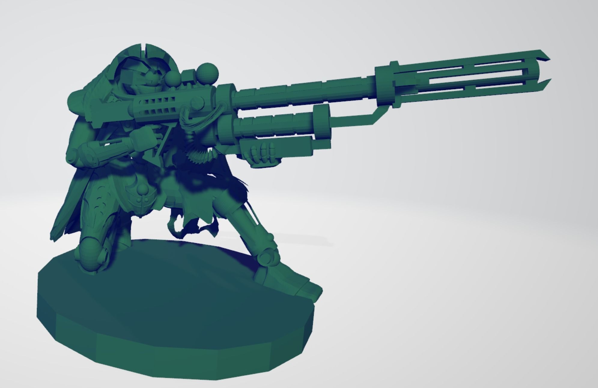 Space robot sniper Squad 3D print model_2