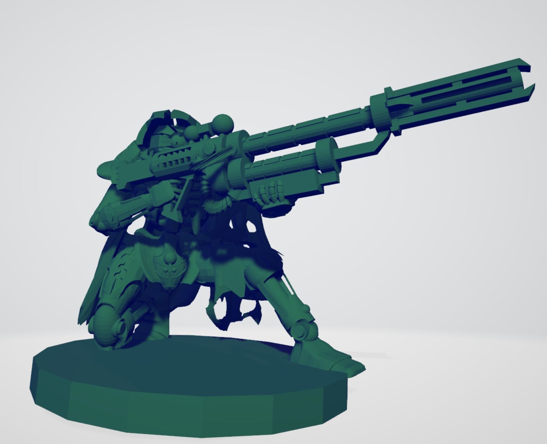 Space robot sniper Squad 3D print model_5