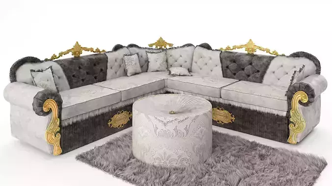 Oriental sofa with table