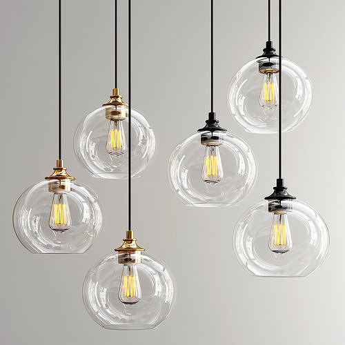 Globe Pendant Lights 3D model