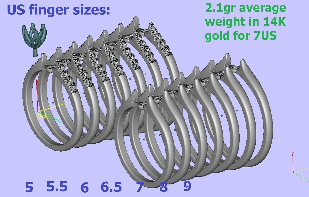 Classic Solitaire ring 4mm Stone  Two Shank version 3dmodel 3D print model_9