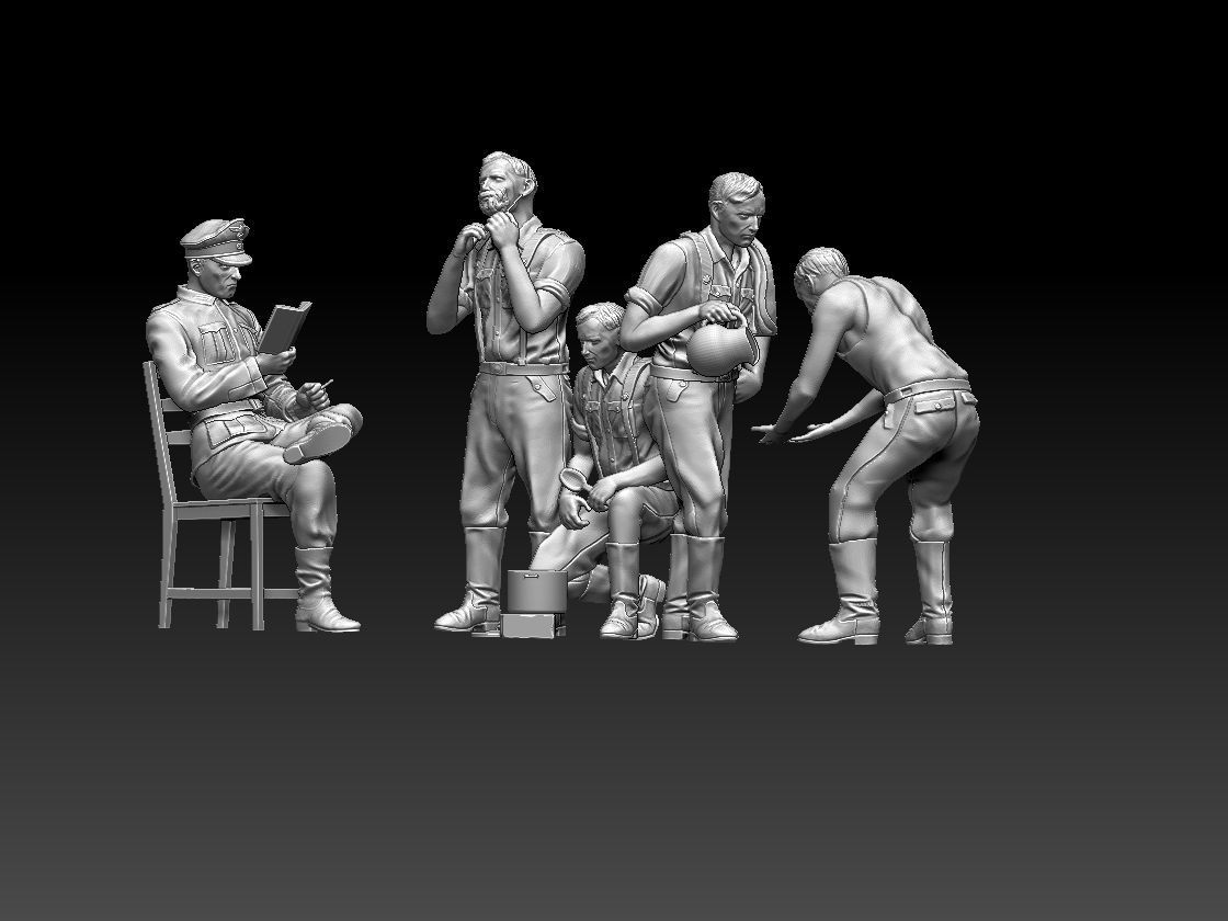 German soldiers 3D print model_1