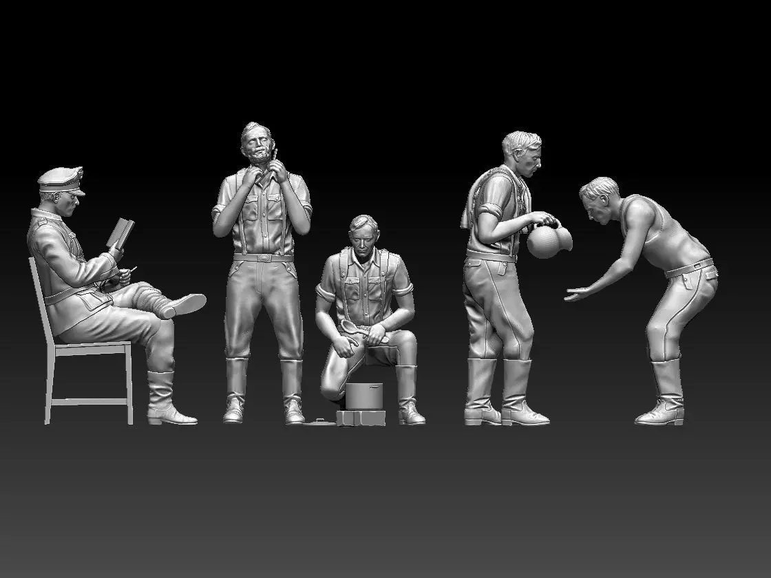 German soldiers 3D print model_0