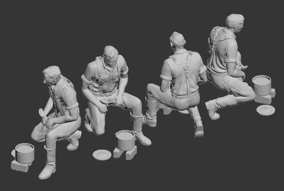 German soldiers 3D print model_11