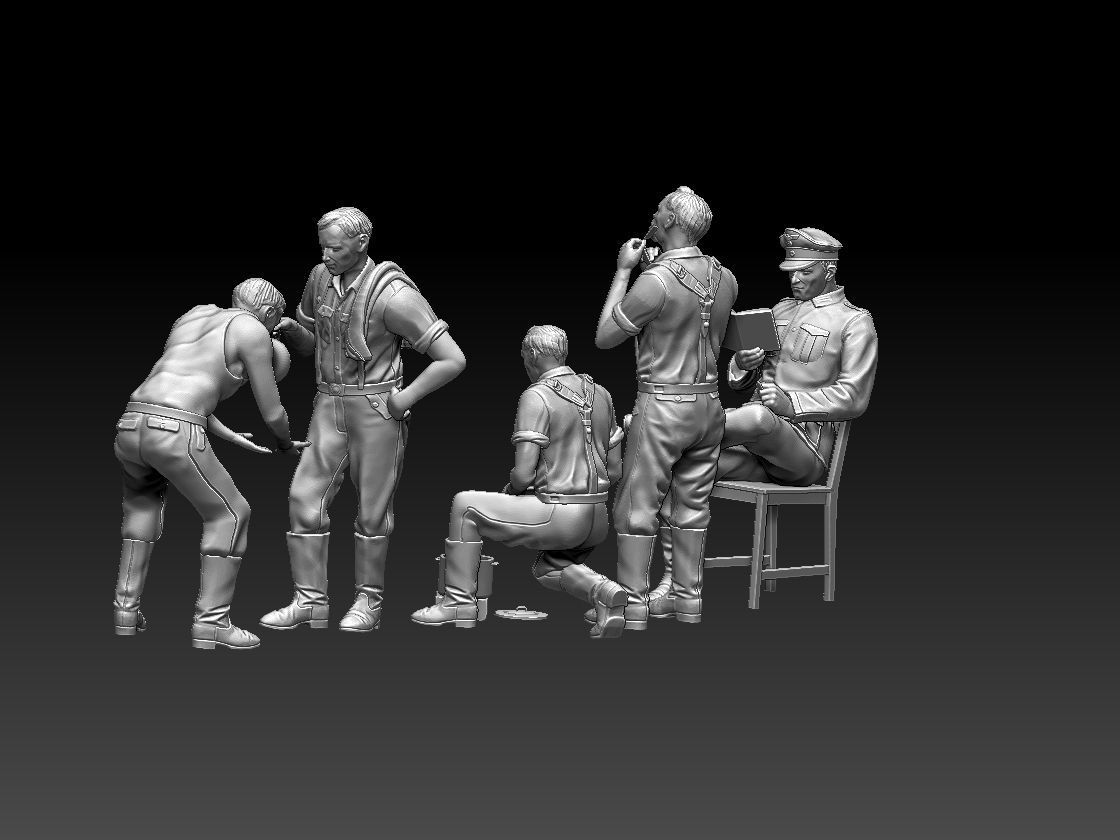 German soldiers 3D print model_2