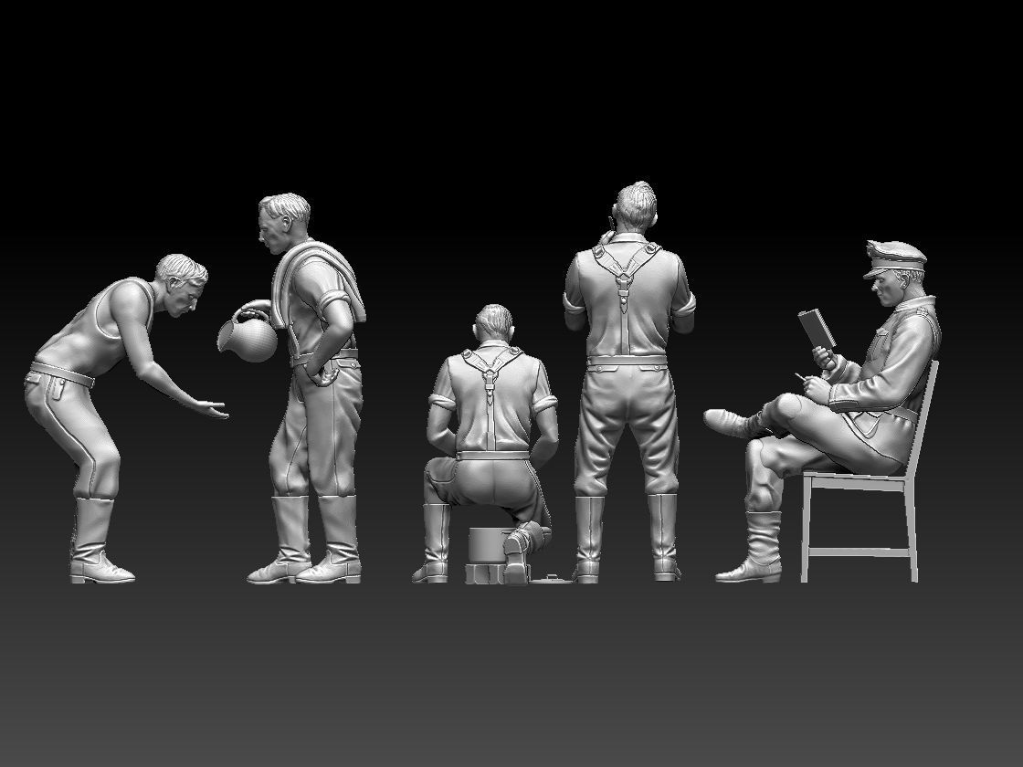 German soldiers 3D print model_3